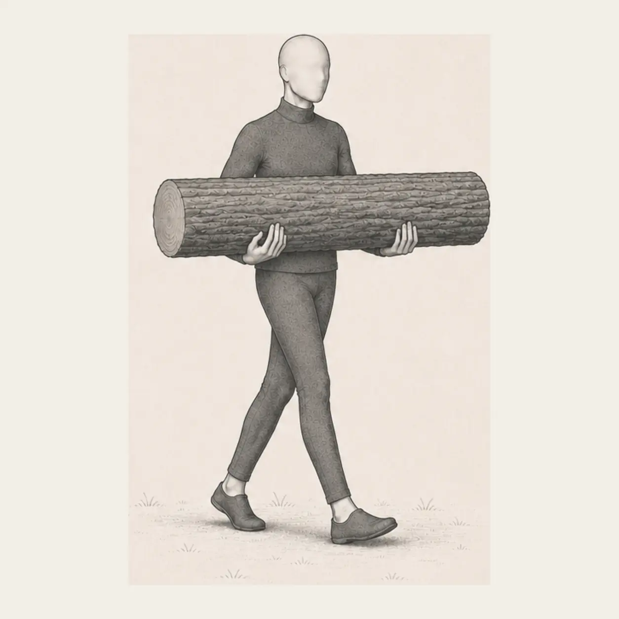 Choose a somewhat heavier or longer log.