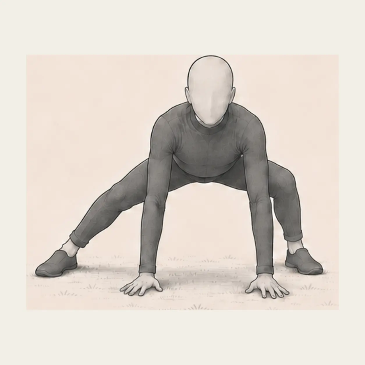 Move sideways on all fours.