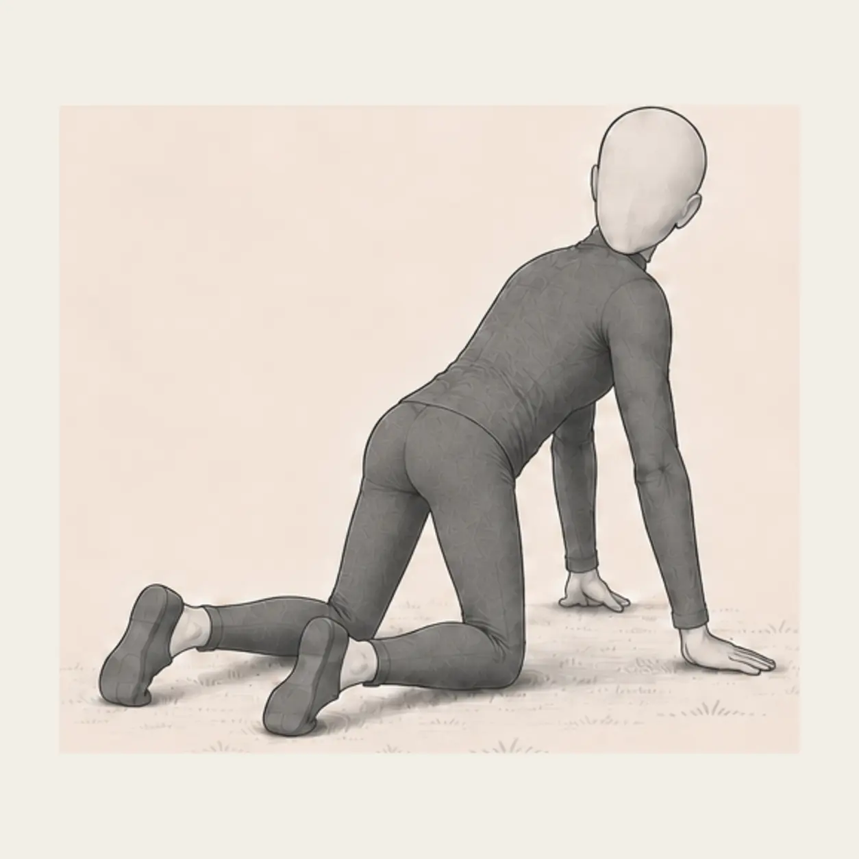 Crawl backward for a few steps.