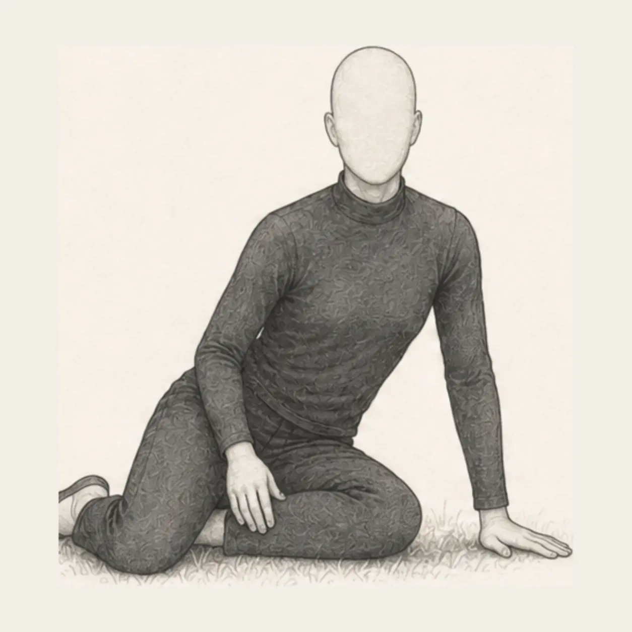 Move only between sitting and kneeling; stand when you are ready.
