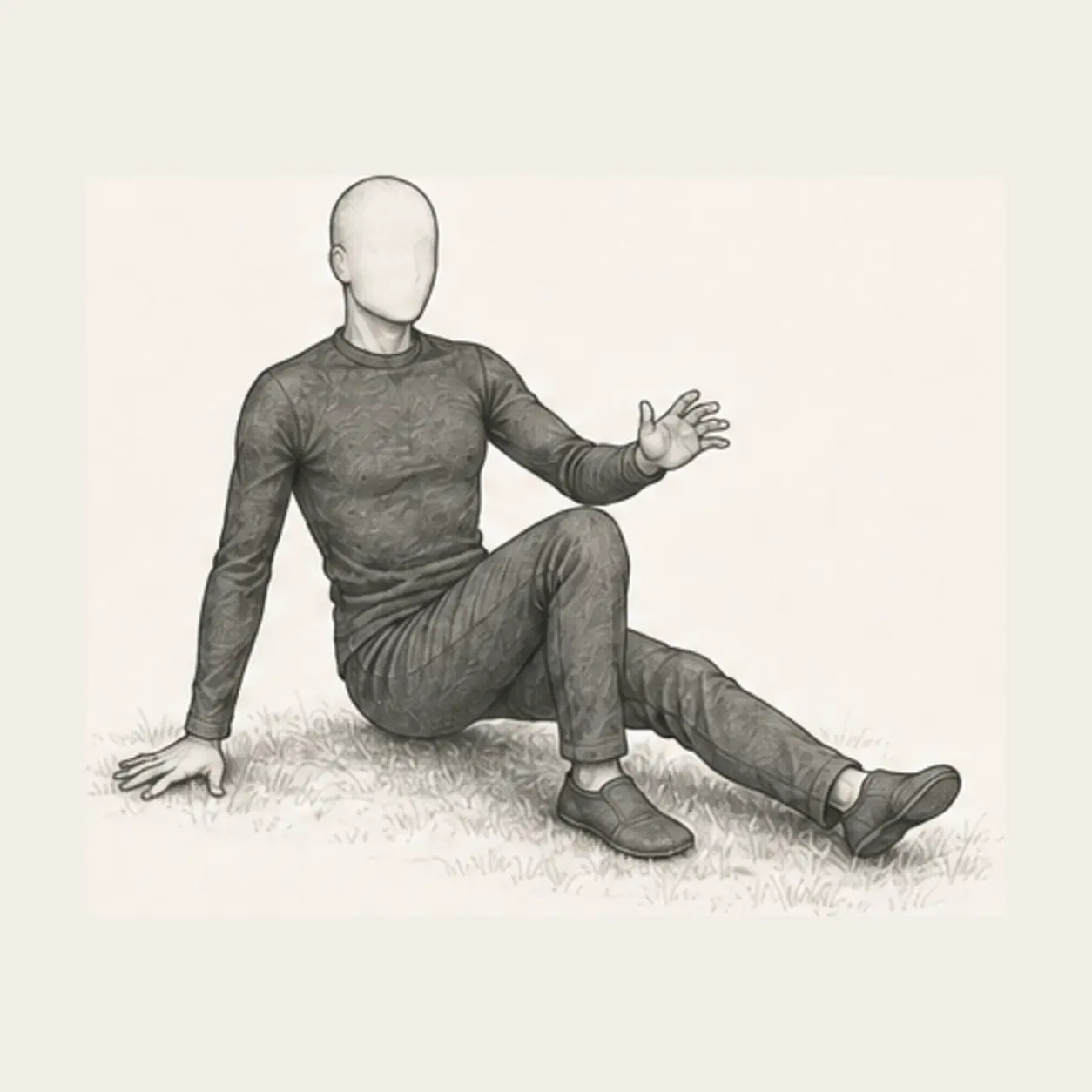 Keep one hand off the grass.