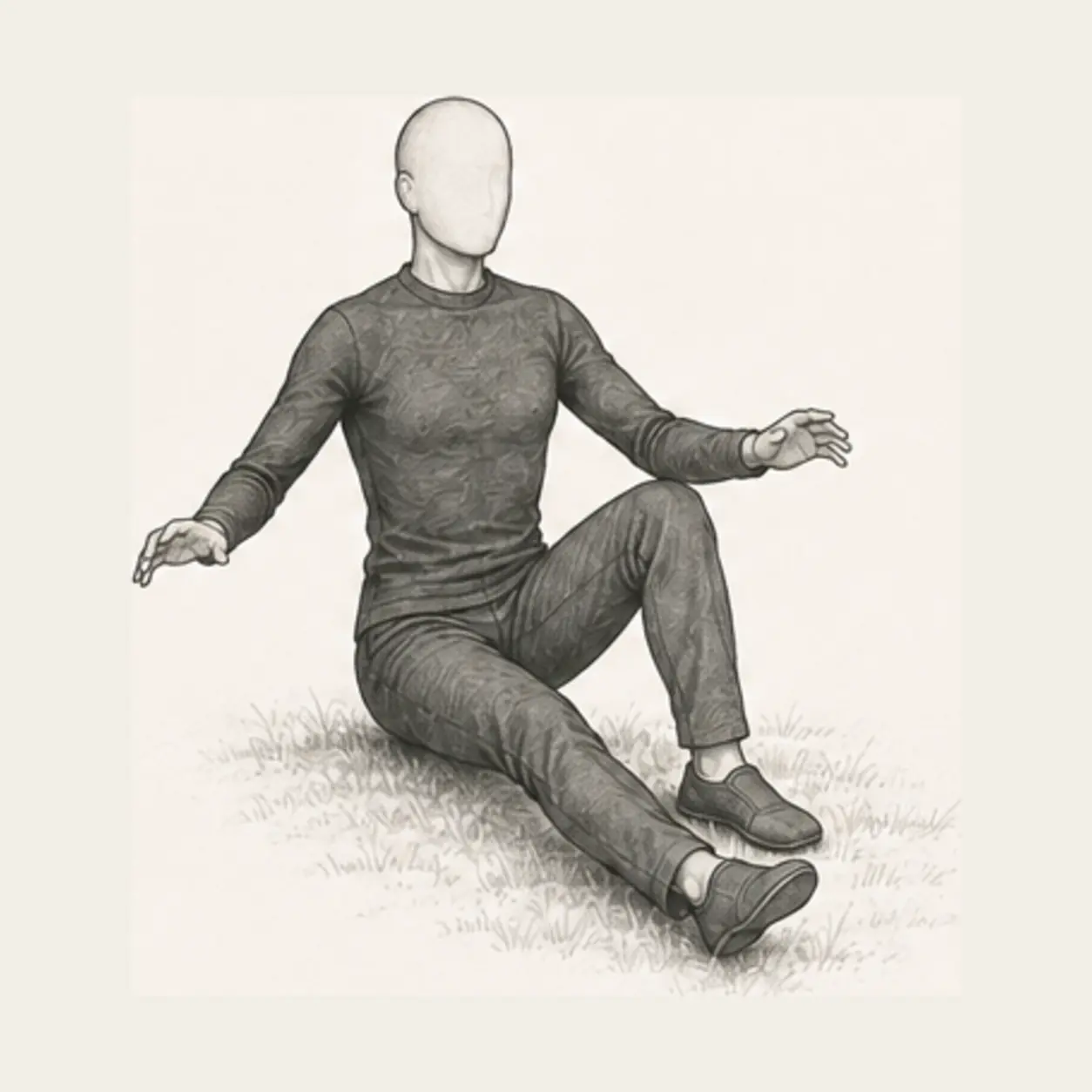 Keep both hands off the grass.