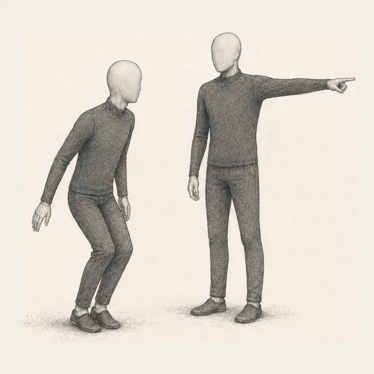 Let a partner point to the landing direction before you jump.