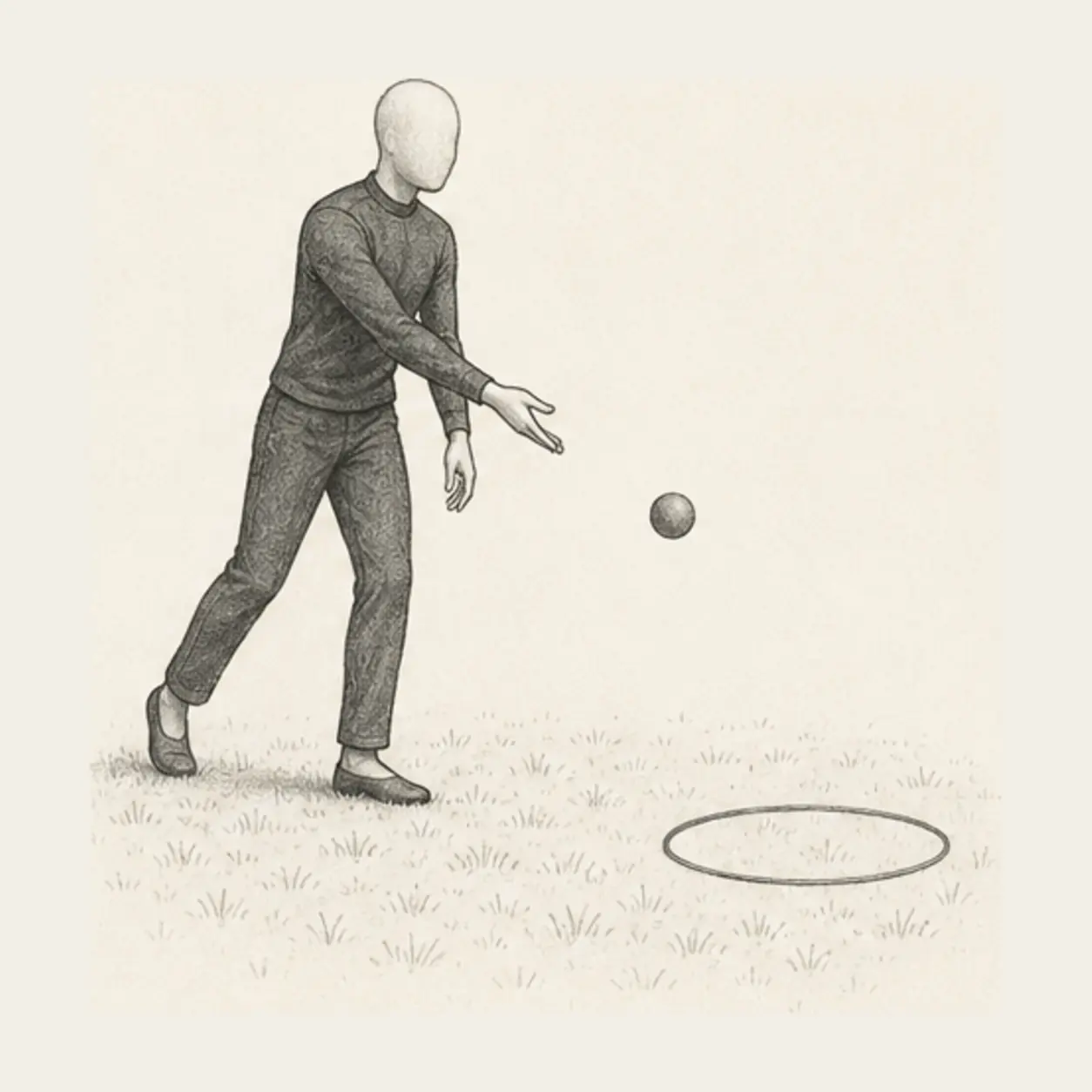 Throw at a ground target.