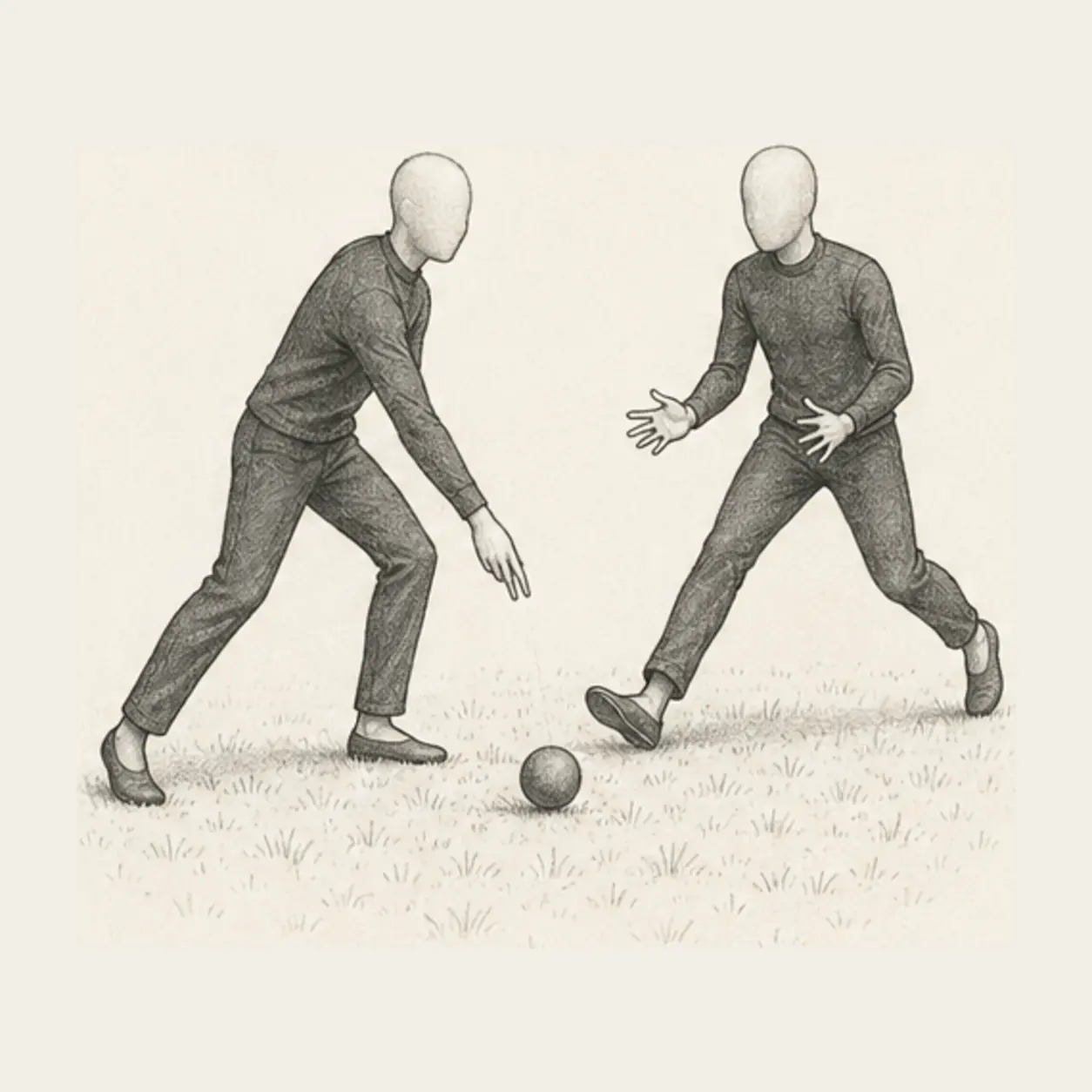 Roll the ball for a partner to intercept.